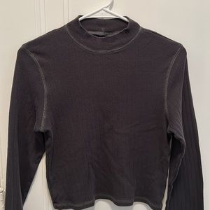 American Eagle, black, cropped turtle neck, size large